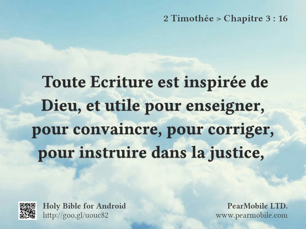 2 Timothée, Chapitre 3:16